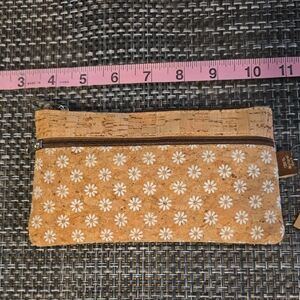 Floral Cork Zippered Pouch